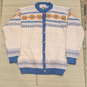 Vossknit 100% Pure Wool Norwegian Sweater Mens Size EU52 Made in Norway